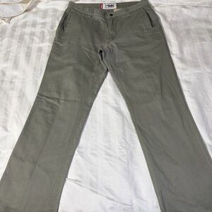 Mountain Khakis Broadway Fit Mens Green Cotton Casual Pants Tag Size 34x32